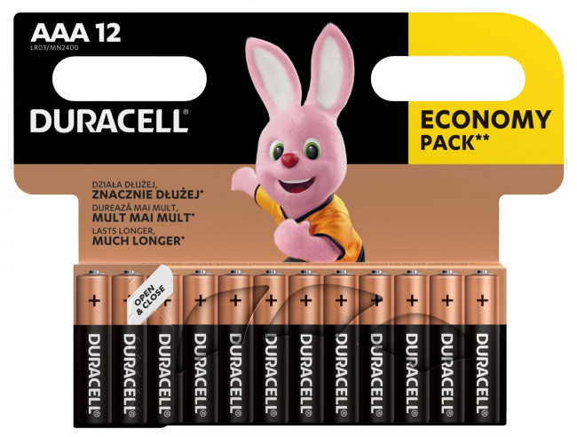 353147 Duracell AAA/LR03 Basic patarei 12-pakk