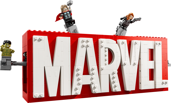 76313 MARVEL logotips un minifigūras