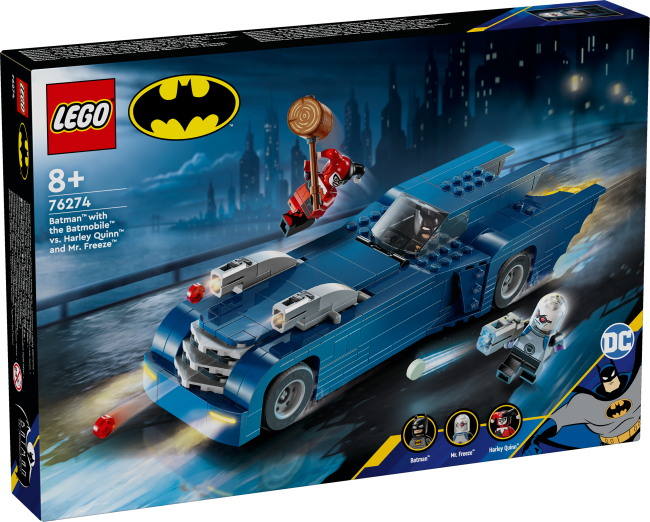 76274 Batman™ koos Batmobile™-ga vs. Harley Quinn™ ja Mr Freeze™