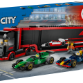 60445 LEGO  City F1® kravas auto ar RB20 un AMR24 F1® auto